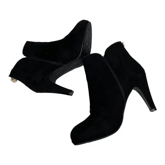 Xti Womens Ankle Boots Black Suede Size 7 - Picture 8 of 10